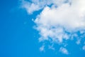 White clouds with blue sky background copy space. Sunshine day Royalty Free Stock Photo