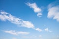 White clouds with blue sky background copy space. Sunshine day Royalty Free Stock Photo