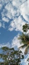 White clouds. Blue sky . Background. Nature. Beautiful Royalty Free Stock Photo