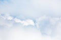 White clouds on blue sky background view from above, airplane flight landscape, beautiful aerial cloudscape, skies backdrop Royalty Free Stock Photo