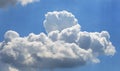 White clouds on the blue sky background