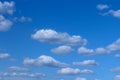 White clouds in the blue sky. Beautiful nature background. Freedom, landscape concept. Royalty Free Stock Photo