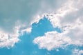 White Clouds on the blue sky. Closeup wallpaper Royalty Free Stock Photo