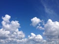 White clouds on blue sky