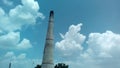 White clouds on blue sky in different shapes and size. Royalty Free Stock Photo