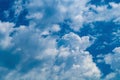 White clouds on blue sky moving from the effects of the wind Royalty Free Stock Photo