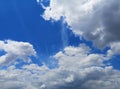 White clouds in the blue sky natural background beautiful nature space for write Royalty Free Stock Photo