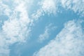 White clouds with blue sky in a sunny day, Pastel colour of sky