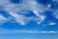 White clouds in blue sky