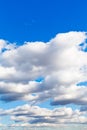 White clouds in blue spring sky Royalty Free Stock Photo