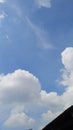 White clouds and bright blue sky Royalty Free Stock Photo