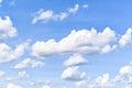 Beauty and cloud shapes in blue sky