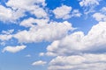 Beauty and cloud shapes in blue sky