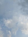 white clouds with a charming blue sky background in the afternoon