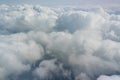 White clouds and cloud of dust in blue sky Royalty Free Stock Photo