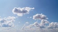 White clouds float in the sky over the Azov Sea Royalty Free Stock Photo