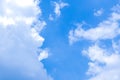 high fluffy abstract clouds blue sky background fresh air in sunny day. beauty natural view bright light with copy space . no peo Royalty Free Stock Photo