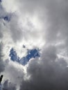 White clouds in the form of a heart in the blue sky Royalty Free Stock Photo