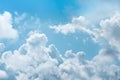 White clouds group on bright blue sky background Royalty Free Stock Photo