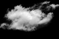 White clouds isolated on black Royalty Free Stock Photo