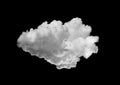 White clouds isolated on black Royalty Free Stock Photo