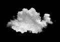 White clouds isolated on black Royalty Free Stock Photo