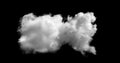 White clouds isolated on black Royalty Free Stock Photo
