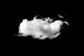 White clouds isolated on black background Royalty Free Stock Photo