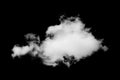 White clouds isolated on black background Royalty Free Stock Photo