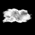 White clouds isolated over black background illustration