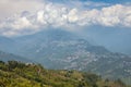 White clouds over Gangtok city, Sikkim, India Royalty Free Stock Photo