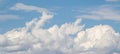 White clouds, powerfully cumulus clouds Royalty Free Stock Photo