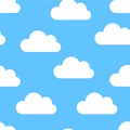 White clouds seamless Royalty Free Stock Photo