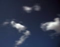 Wayfarers clouds, white clouds at night, abstract heavenly night, Royalty Free Stock Photo