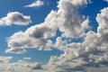 Spring sky in the morning, covered with clouds