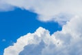 White clouds weather change wind against blue sky nature atmosphere Royalty Free Stock Photo