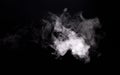 White cloudy smoke of vape electronic cigarette