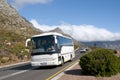 A White coach on tour in South Africa