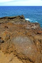 white coast lanzarote in spain brown Royalty Free Stock Photo