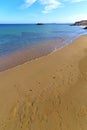 White coast lanzarote in spain footstep Royalty Free Stock Photo