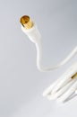 White coaxial cable Royalty Free Stock Photo
