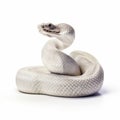 White Cobra Snake: A Lifelike Representation In Bold Colorism