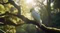 A white cockatoo perched on a branch, Royalty Free Stock Photo