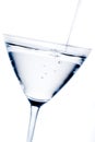 White cocktail with blue reflections Royalty Free Stock Photo