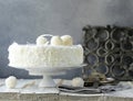 White coconut cake