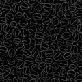White coffee beans seamless pattern Royalty Free Stock Photo