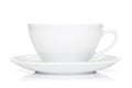 White coffee cup isolated on the white background Royalty Free Stock Photo
