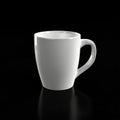 White coffee cup isolated on black background Royalty Free Stock Photo