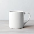 White Coffee Cup Mockup On Gray Background