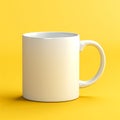 Yellow Mug Mockup On Vibrant Colored Background Royalty Free Stock Photo